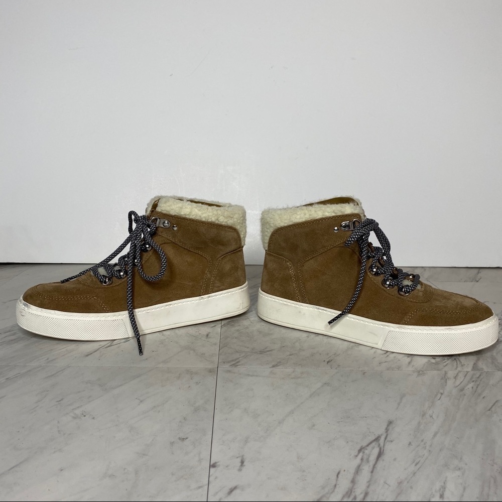 Marc Fisher Summa Faux Fur High Top Sneaker 6 1/2 - Picture 6 of 13
